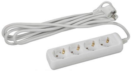 Удлинитель UX-4e-3m c заземл, 3х0,75мм2, 4гн, 3м (20/600) |Б0023160 | ЭРА