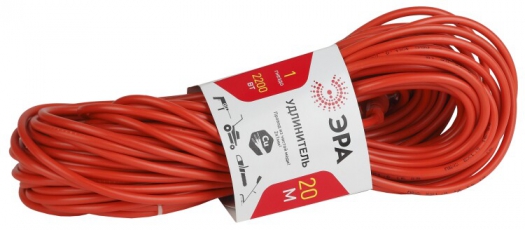 Удлинитель силовой UP-1-2x1.0-20m бухта без заземл. 20м 1гн 2х1мм2 (10/240) | Б0017613 | ЭРА