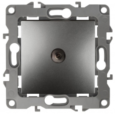 Розетка TV 12-3101-12 одиночная, графит (10/100/2500) |Б0019339 | ЭРА