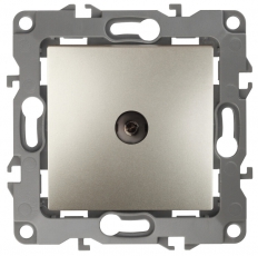 Розетка TV 12-3102-04 проходная, шампань (10/100/3200) |Б0027434 | ЭРА