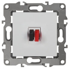 Розетка аудио 12-3111-01 белый (10/100/3200) |Б0027451 | ЭРА