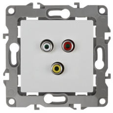 Розетка RCA 12-3113-01 , белый (10/100/3200) | Б0027471 | ЭРА