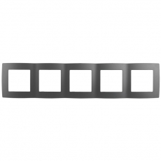 Рамка на 5 постов 12-5005-12 , графит (10/100/1600) |Б0019382 | ЭРА