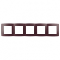 Рамка на 5 постов 12-5005-25 , бордо (10/100/1600) |Б0019422 | ЭРА