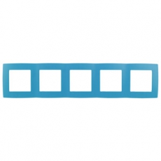 Рамка на 5 постов 12-5005-28 , голубой (10/100/1600) |Б0019425 | ЭРА