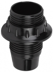 Патрон Е14 с кольцом,бакелит, черный (x50) | Б0044080 | ЭРА