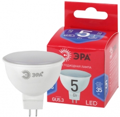 Лампа светодиодная ЭКО LED MR16-5W-865-GU5.3 R (диод, софит, 5Вт, хол, GU5.3) | Б0045349 | ЭРА