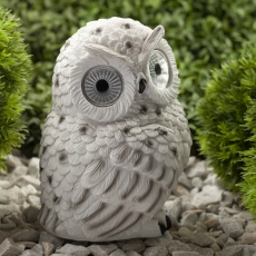 Cветильник садовый декоративный Полярная сова на солнечной батарее ERAFYS01-09 полистоун, 19 см | Б0044841 | ЭРА