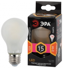 Лампа светодиодная F-LED A60-15W-827-E27 frost (филамент, груша мат., 15Вт, нейтр, Е27) | Б0046982 | ЭРА