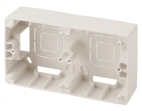 12-6102-02 ЭРА Коробка наклад. монтажа 2 поста, Эра12, слоновая кость | Б0043171 | ЭРА