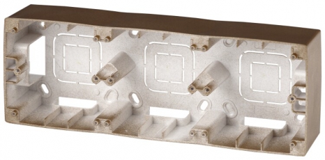 12-6103-13 ЭРА Коробка наклад. монтажа 3 поста, Эра12, бронза | Б0043187 | ЭРА