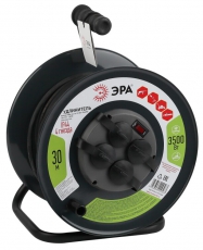 Удлинитель силовой ЭРА RMx-4es-3x1.5-30m-IP44(KG) на м. катушке c/з 4 гн 30м КГ 3х1.5 | Б0046844 | ЭРА