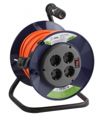 Удлинитель силовой ЭРА RPx-4es-3х0.75-30m на п. катушке c/з 4 гн 30м ПВС 3х0.75 | Б0043052 | ЭРА