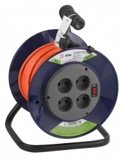 Удлинитель силовой ЭРА RPx-4s-2x0.75-30m на п. катушке б/з 4 гн 30м ПВС 2х0.75 | Б0043048 | ЭРА