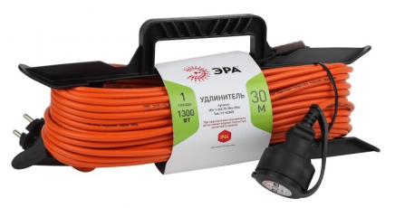 Удлинитель силовой ЭРА UFx-1-2x0.75-30m-IP44 на рамке б/з 1 гн 30м ПВС 2x0.75 | Б0046822 | ЭРА