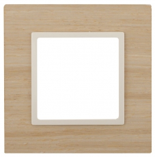 14-5301-11 Электроустановка ЭРА Рамка на 1 пост, дерево, Эра Elegance, клён+сл.кость | Б0034570 | ЭРА