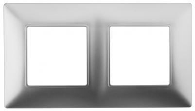 14-5002-03 Электроустановка ЭРА Рамка на 2 поста, Эра Elegance, алюминий | Б0034389 | ЭРА