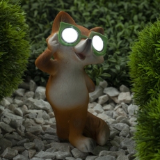 Cветильник садовый декоративный SL-RSN20-FOX-M на солнечной батарее, полистоун, цветной, 19,5 см | Б0032582 | ЭРА