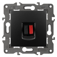 14-3111-05 Электроустановка ЭРА Розетка аудио, IP20, Эра Elegance, антрацит | Б0034324 | ЭРА