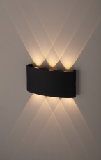 Декоративная подсветка светодиодная WL12 BK 6*1Вт IP 54 черный | Б0034611 | ЭРА