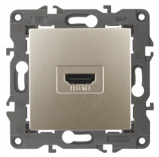 14-3114-04 Электроустановка ЭРА Розетка HDMI, IP20, Эра Elegance, шампань | Б0034335 | ЭРА