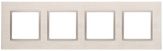 14-5204-04 Электроустановка ЭРА Рамка на 4 поста, металл, Эра Elegance, шампань+шамп | Б0034560 | ЭРА