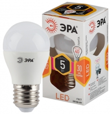 Лампа светодиодная LED 5Вт E27 2700К smd P45 шар | Б0028486 | ЭРА