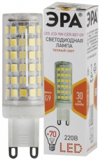 Лампа светодиодная СТАНДАРТ LED JCD-9W-CER-827-G9 (диод, капсула, 9Вт, тепл, G9) | Б0033185 | ЭРА