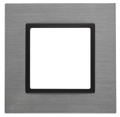 14-5201-42 Электроустановка ЭРА Рамка на 1 пост, металл, Эра Elegance, титан+антр | Б0034546 | ЭРА