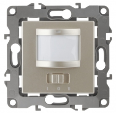 12-4103-04 Электроустановка ЭРА Датчик движения 2-проводной, 180-240В, 200Вт, IP20, Эра12, шампань | Б0031254 | ЭРА