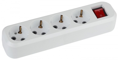 Колодка 4гн KX-4es зазeмл, выкл | Б0028344 | ЭРА