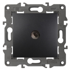 14-3101-05 Электроустановка ЭРА Розетка TV одиночная, IP20, Эра Elegance, антрацит | Б0034294 | ЭРА