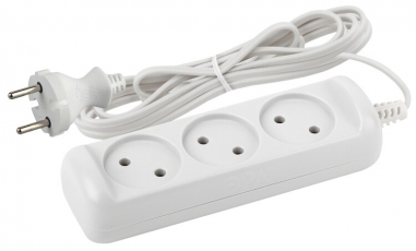 Удлинитель UX-3-5m без заземл., 1300Вт, 3гн, 5м | Б0035749 | ЭРА