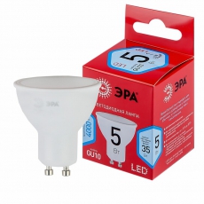 Лампа светодиодная RED LINE LED MR16-5W-840-GU10 R GU10 5 Вт софит нейтральный белый свет | Б0050689 | ЭРА