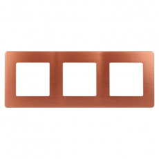 Рамка для розеток и выключателей серия 12 12-5103-14 на 3 поста, сатин, медь | Б0052527 | ЭРА