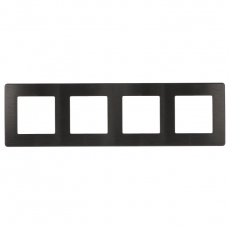 Рамка для розеток и выключателей серия 12 12-5104-05 на 4 поста, сатин, антрацит | Б0052533 | ЭРА