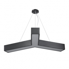 Светильник светодиодный Geometria Igrek SPO-143-B-40K-056 56Вт 4000К 3700Лм IP40 900*900*80 черный подвесной | Б0050571 | ЭРА