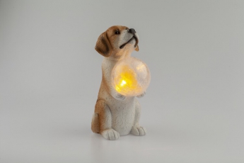 Садовый светильник Золотистый ретривер щенок ERASF22-05 на солнечной батарее, полистоун, 48 см | Б0053357 | ЭРА