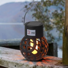 Светильник садовый уличный ERASF22-36 на солнечных батареях подвесной Лампа орнамент 7 см | Б0053385 | ЭРА