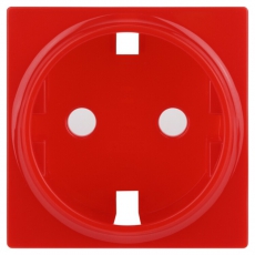 Накладка для розетки серия 12 12-6301-23 на 12-2101, 12-2102, 14-2101, 14-2102 сменная, красный | Б0052668 | ЭРА