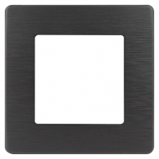 Рамка для розеток и выключателей серия 12 12-5101-12 на 1 пост, сатин, графит | Б0052505 | ЭРА