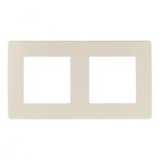 Рамка для розеток и выключателей серия 12 12-5102-02 на 2 поста, сатин, слоновая кость | Б0052510 | ЭРА