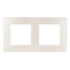 Рамка для розеток и выключателей серия 12 12-5102-15 на 2 поста, сатин, перламутр | Б0052518 | ЭРА