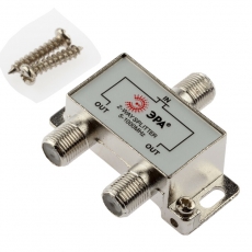 Делитель ТВ D-F-01 2 ответвления под F разъём 5-1000 МГц | Б0048317 | ЭРА