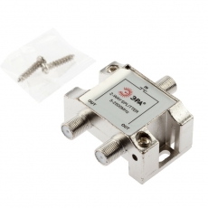 Делитель ТВ D-F-SAT-02 2 ответвления под F разъём 5-2500 МГц | Б0048326 | ЭРА