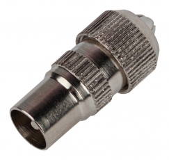 Разъем R-TV03 штекер TV без пайки металл тип «Орех» | Б0048304 | ЭРА