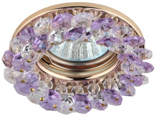 Светильник точечный встраиваемый под лампу DK16 50Вт MR16 GU5.3 золото/прозрачный фиолетовый | C0043796 | ЭРА