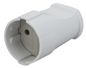 Rx1-W ЭРА Розетка кабельная б/з прямая 10A белая (24/384/4608) | Б0039680 | ЭРА