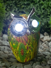 Cветильник садовый декоративный Филин на солнечной батарее ERAFYS01-01 полистоун, 16 см | Б0038494 | ЭРА