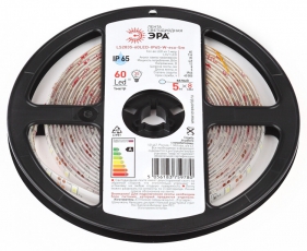 Лента светодиодная 60 диодов IP65 белый цвет LS2835-60LED-IP65-W-eco-5m | Б0035590 | ЭРА